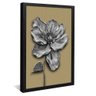 quadro floral em blacksilver preto