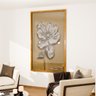 2 quadro floral em blacksilver dourado