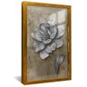 quadro floral cromado em pasto dourado reflexo