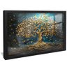 quadro arvore dourada magnifica preto reflexo