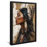 quadro mulher indigena preto