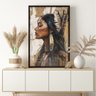 2 quadro mulher indigena preto