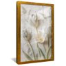 quadro tulipas brancas dourado reflexo