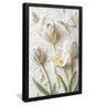 quadro tulipas brancas preto