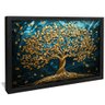 quadro arvore ouro painel preto