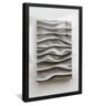 quadro painel cetim 3d preto reflexo