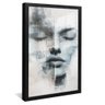 quadro rosto feminino abstrato preto reflexo