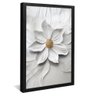 quadro flor de leite em pasto preto reflexo