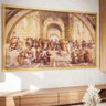 2 quadro escola de atenas dourado