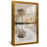 quadro flores branco com detalhes dourados dourado reflexo