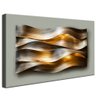 quadro painel 3d metal escovado borda infinita