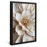 quadro pintura floral branco preto