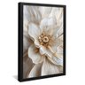 quadro pintura floral branco preto reflexo