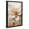 quadro arte flor de castanha preto reflexo