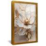 quadro pintura flor de castanha dourado reflexo