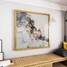 2 quadro marmore abstrato dourado