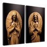 quadro duo maria jesus madeira borda infinita