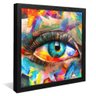 quadro olhos em pinceladas preto reflexo