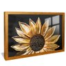 quadro girassol dourado dourado reflexo