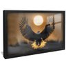 quadro aguia majestosa preto reflexo