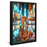 quadro wall street lion preto