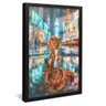 quadro wall street lion preto reflexo