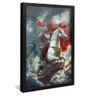 quadro sao jorge dragao preto reflexo