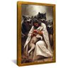 quadro jesus protegendo cordeiro dourado