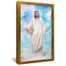 quadro jesus em seu reino dourado reflexo