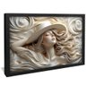 quadro mulher 3d preto