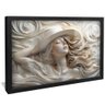 quadro mulher 3d preto reflexo