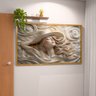 1 quadro mulher 3d dourado