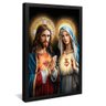 quadro sagrado coracao jesus maria preto