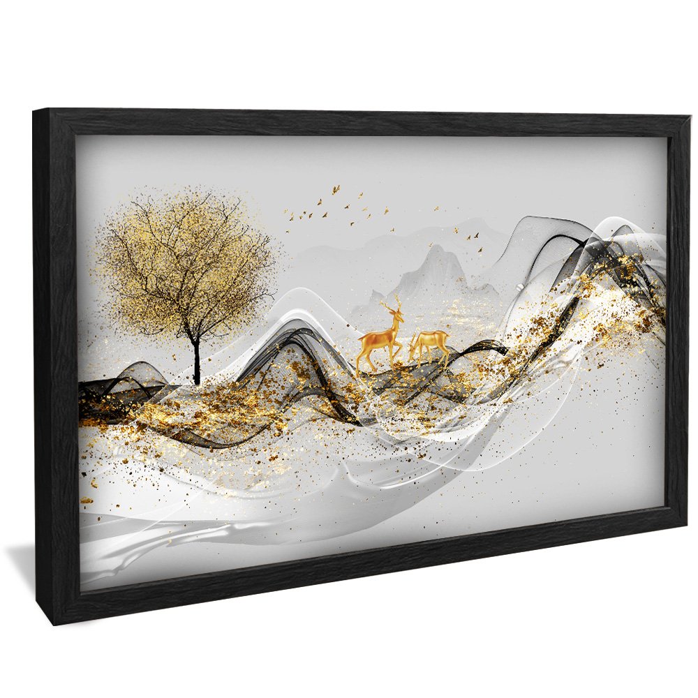 Quadro Decorativo Cervos Abstratos V2184 Quadro Decorativo Cervos Abstratos V2184