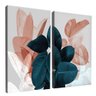 quadro duo folhas florais borda infinita