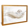 quadro cisnes abstratos dourado reflexo