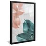 quadro folhas florais preto reflexo