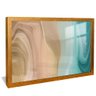 quadro abstrato ondas dourado reflexo