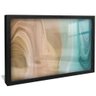 quadro abstrato ondas preto reflexo