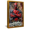 quadro rich deadpool dourado