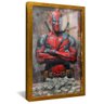 quadro rich deadpool dourado reflexo