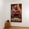 1 quadro rich deadpool dourado