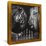 quadro xadrez gigantes dourado vidro