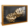 quadro folhagem dourado dourado reflexo