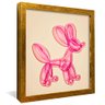 quadro pop balao cachorro dourado