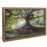 quadro raizes da natureza madeira reflexo