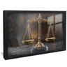 quadro simbolo da justica preto reflexo