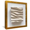 quadro painel ondas creme dourado