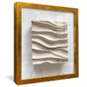 quadro painel ondas creme dourado reflexo