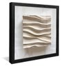 quadro painel ondas creme preto reflexo